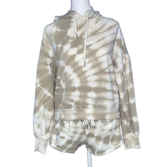 Z Supply 2-piece spiral tie-dyed hoodie & short set small - Picture 1 of 5